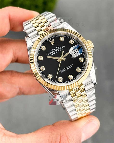 rolex datejust 36mm black roman dial|Rolex 36mm Datejust two tone.